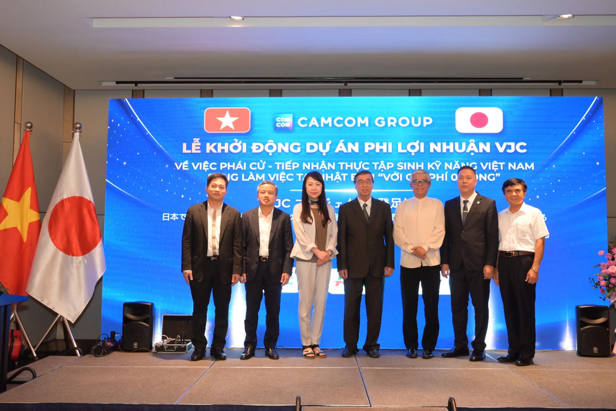 Lễ khởi động dự án phi lợi nhuận VJC về việc phái cử - tiếp nhận thực tập sinh kỹ năng Việt Nam sang làm việc tại Nhật Bản với “phí dịch vụ 0 đồng”.