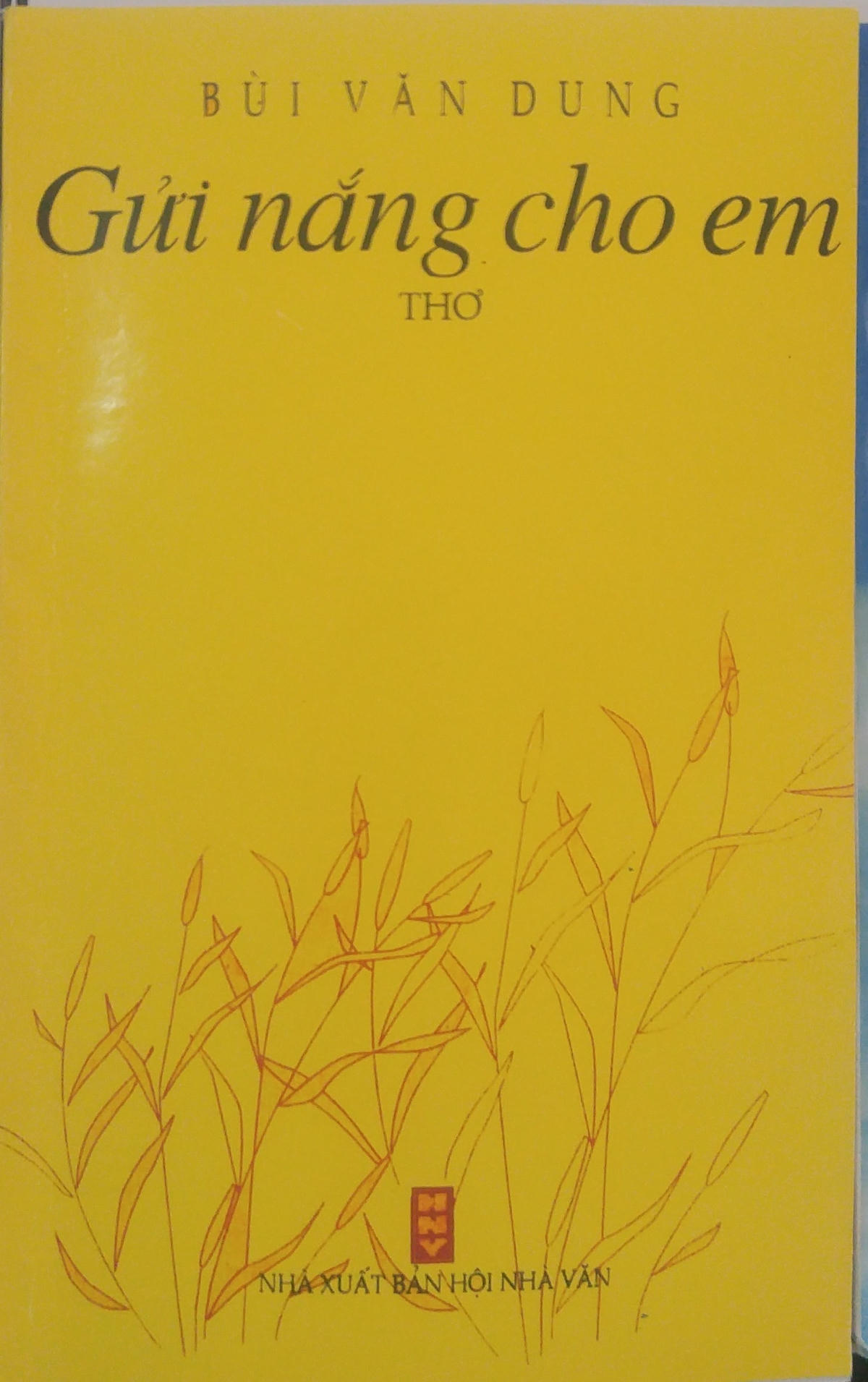 Bìa tập thơ "Gửi nắng cho em".