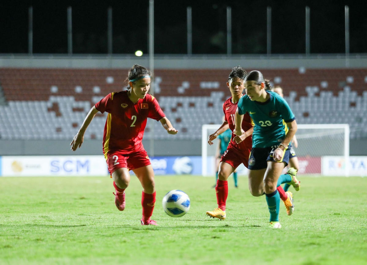 U18 nữ Việt Nam gặp nhiều khó khăn trước Australia (Ảnh: VFF).