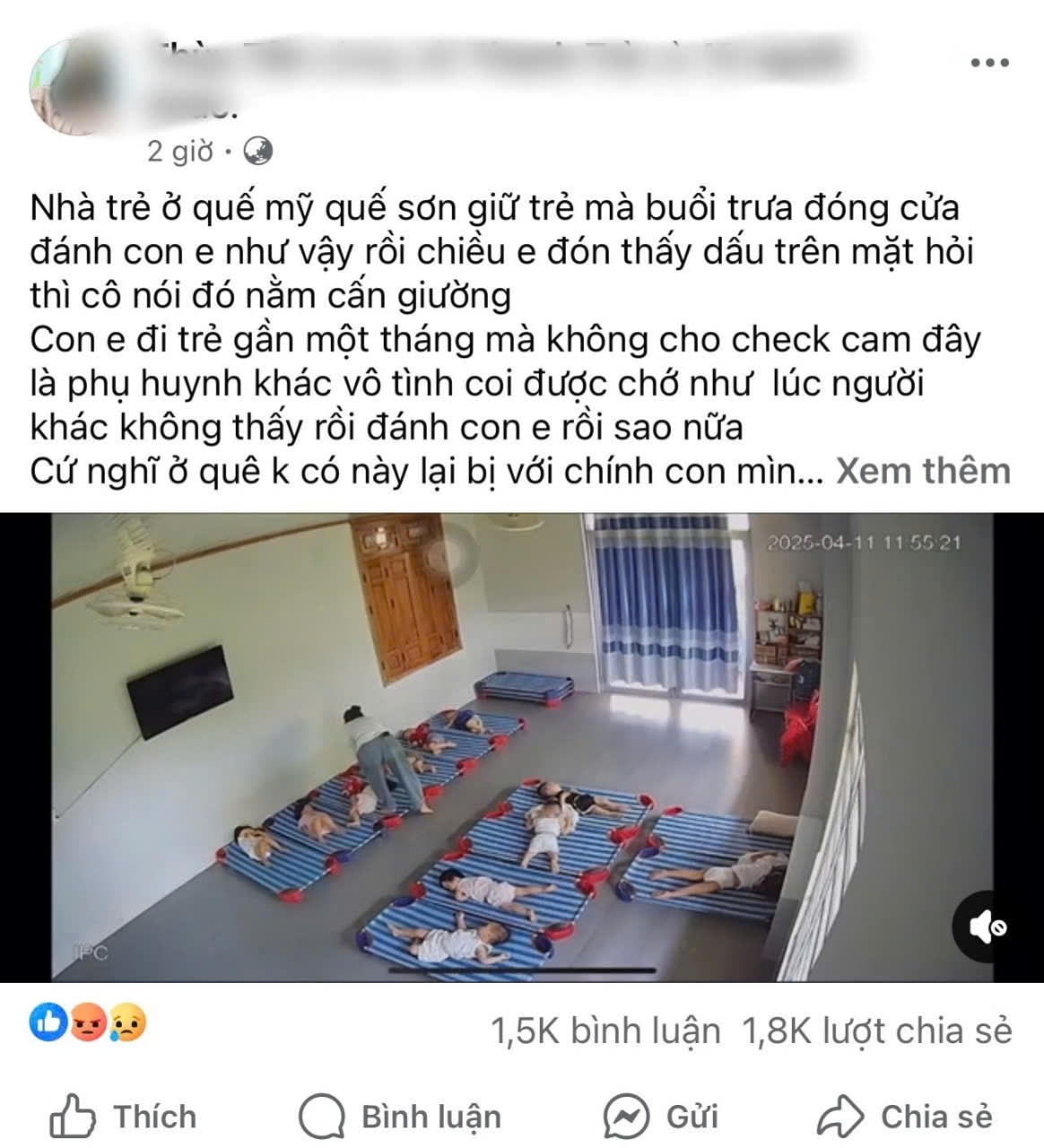 Nhiều người đăng trên facebook về sự việc cô giáo mầm non đánh trẻ thu hút nhiều người bình luận. Ảnh: MXH.