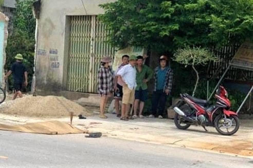 Hiện trường vụ án mạng.  