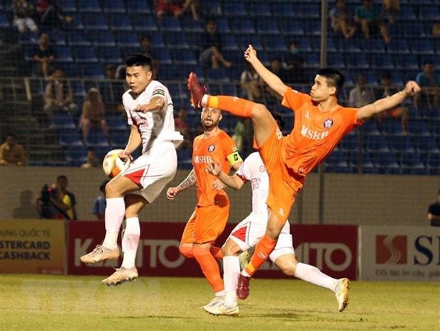 Đà Nẵng trong trận gặp Viettel. Ảnh: Trần Lê Lâm.