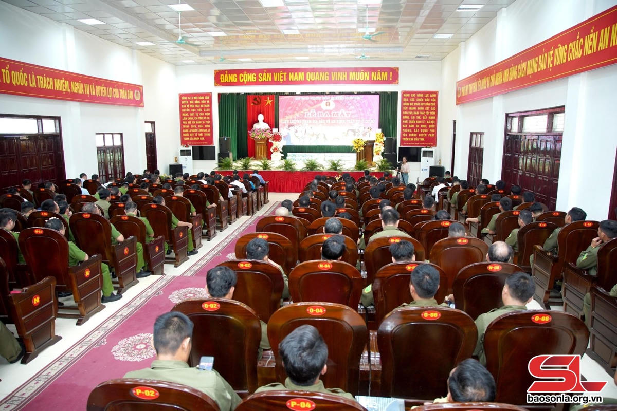 Lễ ra mắt lực lượng tham gia bảo vệ an ninh, trật tự cơ sở huyện Phù Yên.