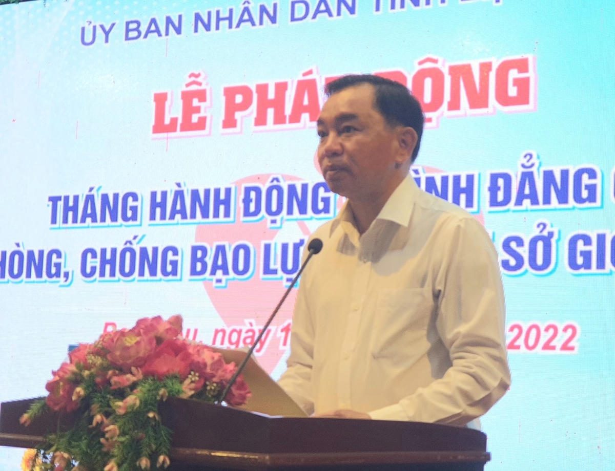 Ông Phan Thanh Duy phát biểu taị Lễ phát động.