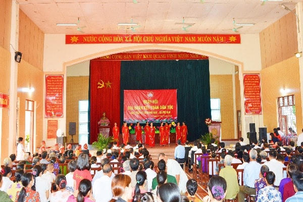 Nô nức Ngày hội Đại đoàn kết toàn dân tộc Khu dân cư thôn Mộ Đạo, xã Mộ Đạo, thị xã Quế Võ. Ảnh: MTTQ Bắc Ninh.