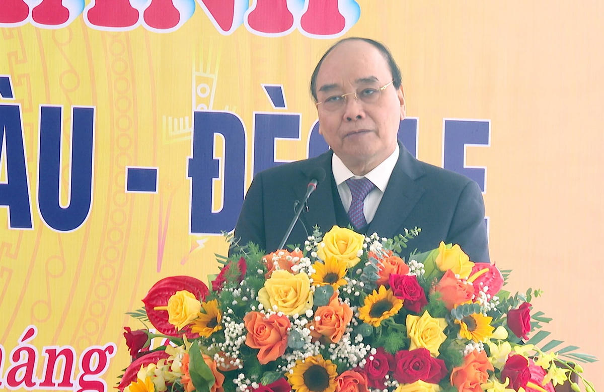 Ông Nguyễn Xuân Phúc, Chủ tịch nước phát biểu tại lễ khánh thành.