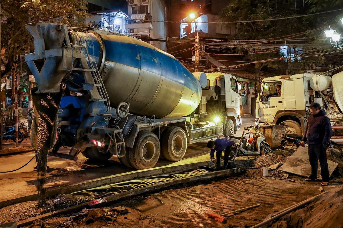 Các đơn vị đang gấp rút thi công các hạng mục của dự án.