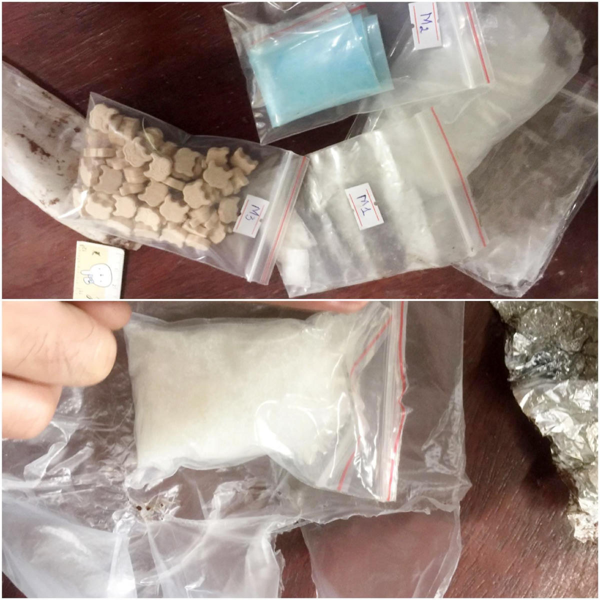 Tang vật thu giữ trong vườn nhà vợ chồng bị can Trần Quốc Phùng.
