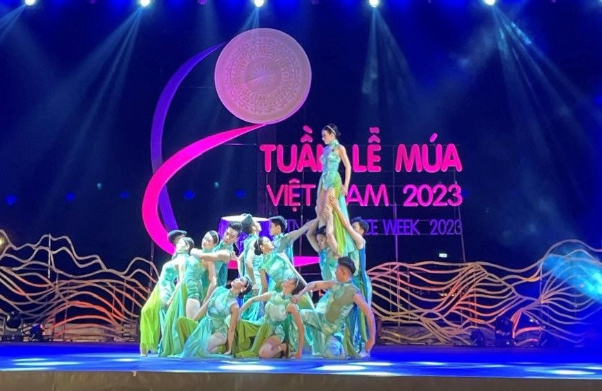 Tiết mục mở màn Tuần lễ Múa Việt Nam 2023.