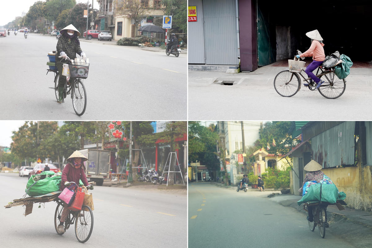 Khi người người, nhà nhà đang tặng nhau, chúc tụng và trao nhau những bông hoa, món quà thì đâu đó còn có những con người phụ nữ bị "bỏ quên" họ lại đi nhặt từng mảnh túi gói hoa đã nhàu nát, mảnh giấy bọc quà để đem về bán đồng nát.