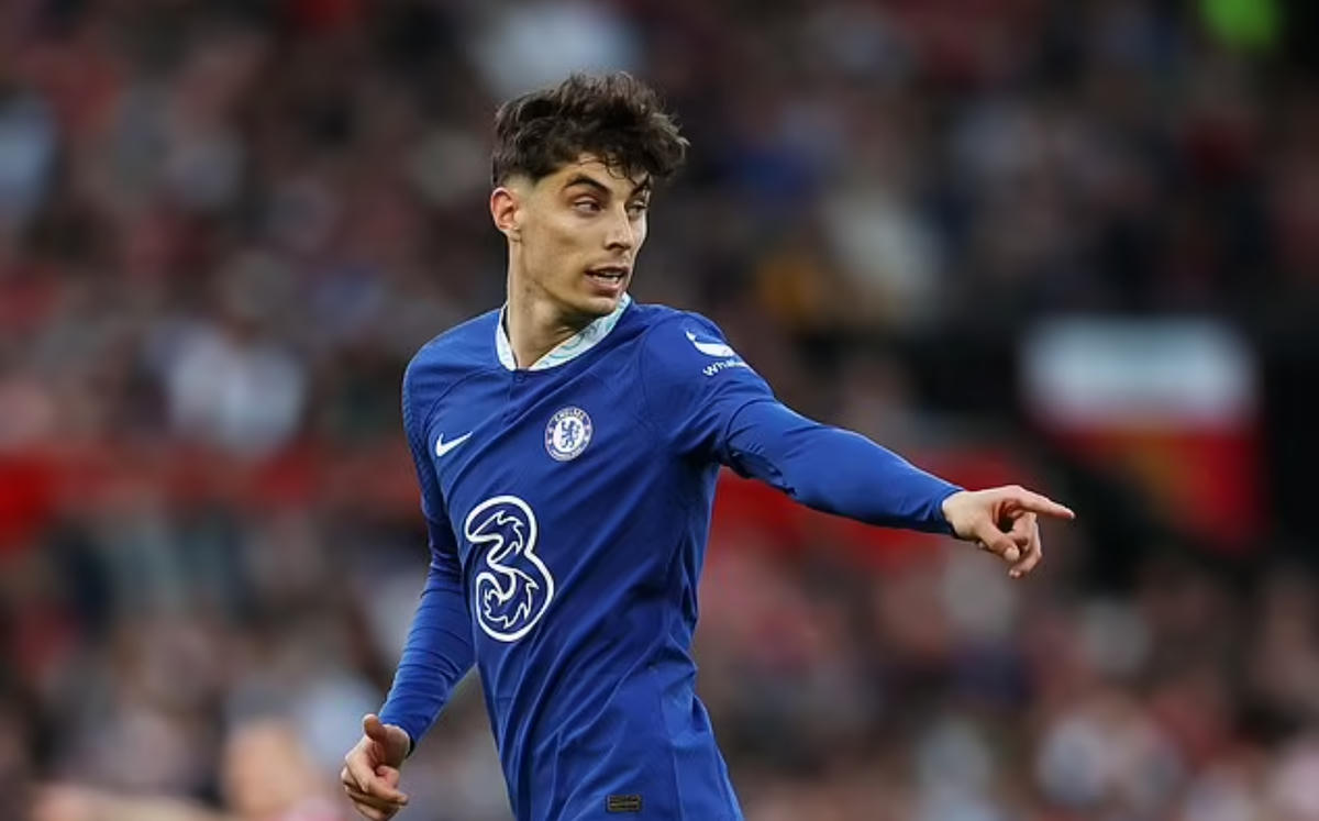 Kai Havertz của Chelsea sắp gia nhập Arsenal và có thể hợp tác với Rice ở hàng tiền vệ nếu anh chọn gia nhập "Pháo thủ". Ảnh: Getty.
