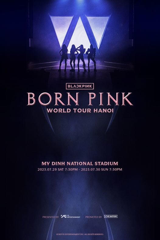Poster concert "Born Pink" tại Việt Nam. Ảnh: YG.
