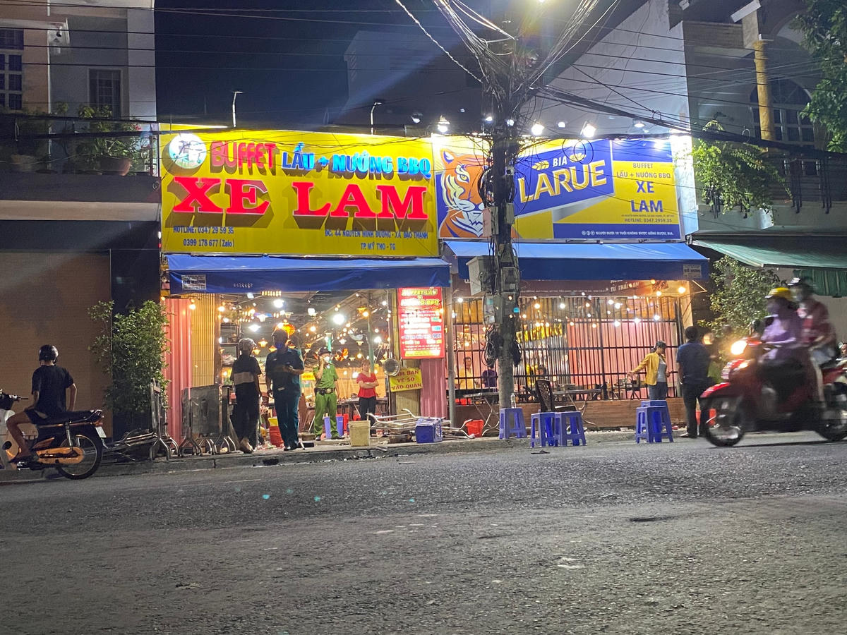 Hiện trường vụ việc gây rối.