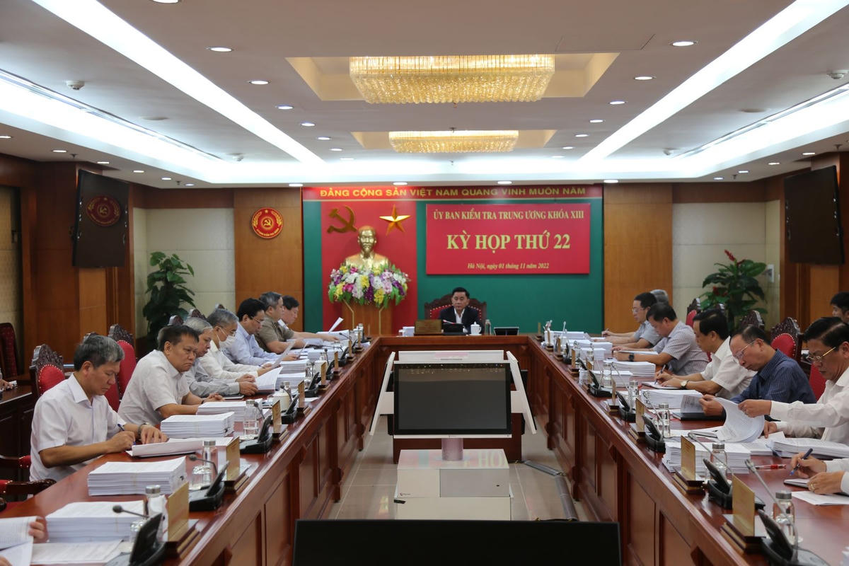 Quang cảnh Kỳ họp thứ 22. Ảnh: UBKT Trung ương.
