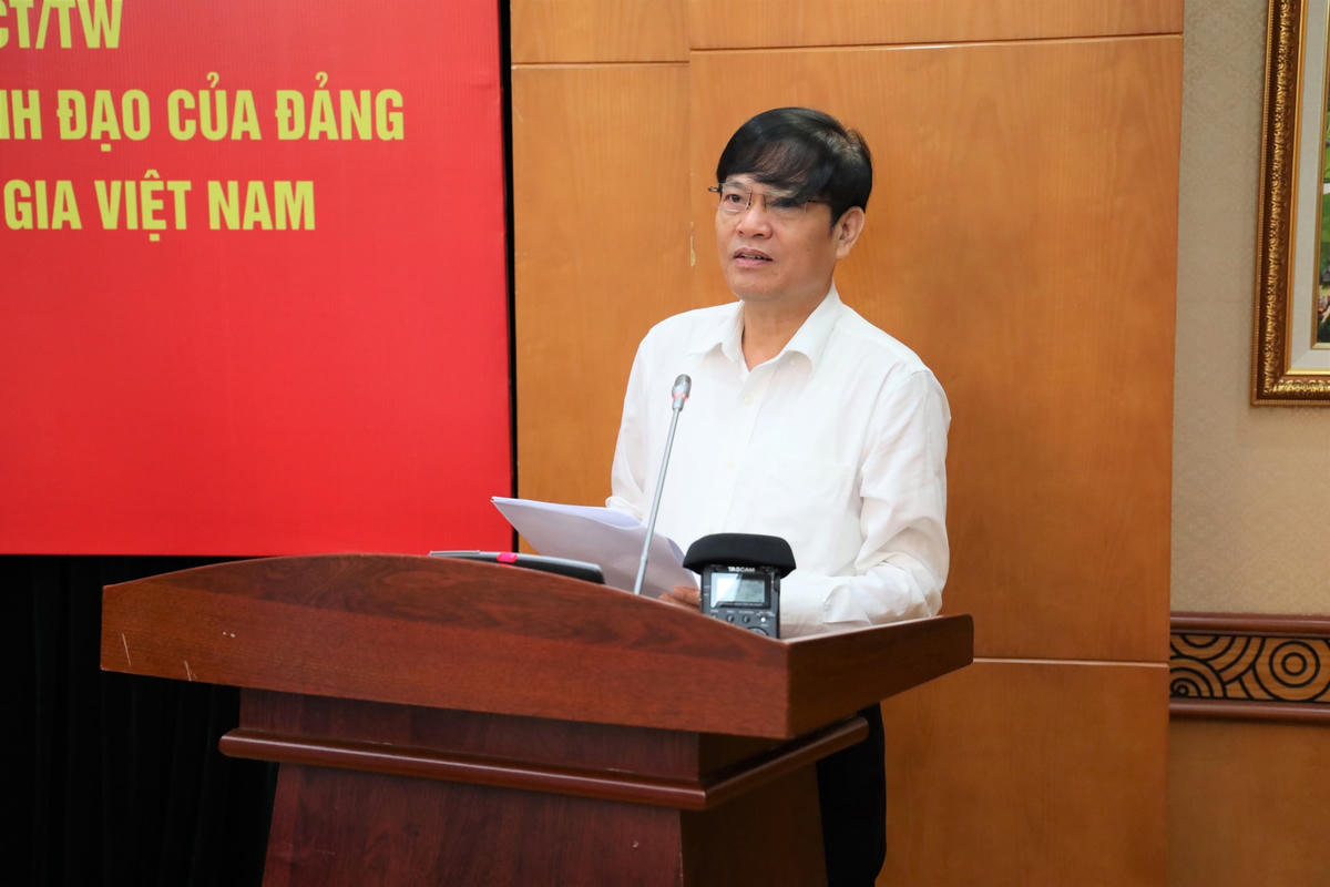 Phó Trưởng Ban Kinh tế Trung ương Đỗ Ngọc An phát biểu tại cuộc họp