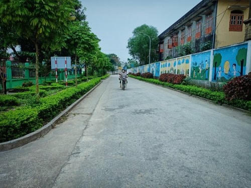 Xã Hoằng Giang đổi thay nhờ xây dựng nông thôn mới. Ảnh: Thanh Quý.