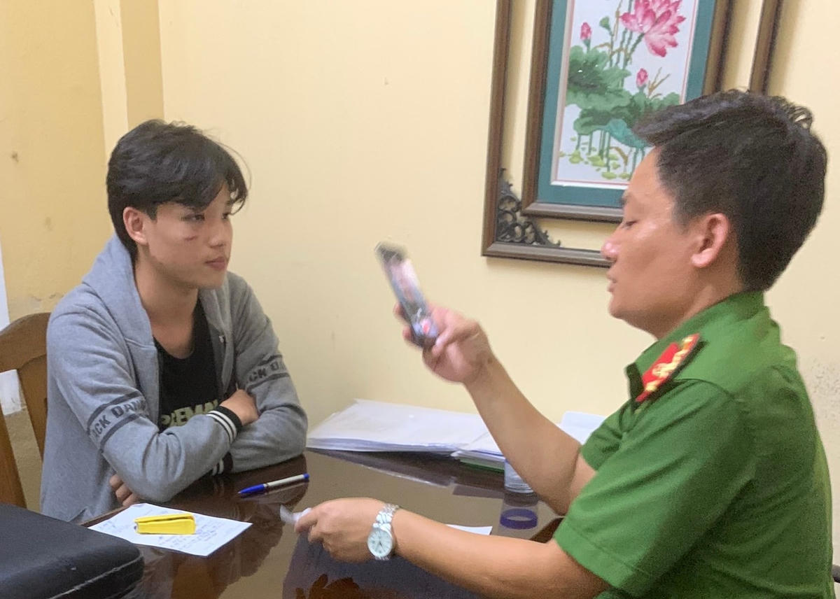 Nguyễn Lê Huy tại cơ quan điều tra.