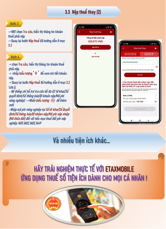 Etaxmobile - tiện ích thuế số cho mọi cá nhân