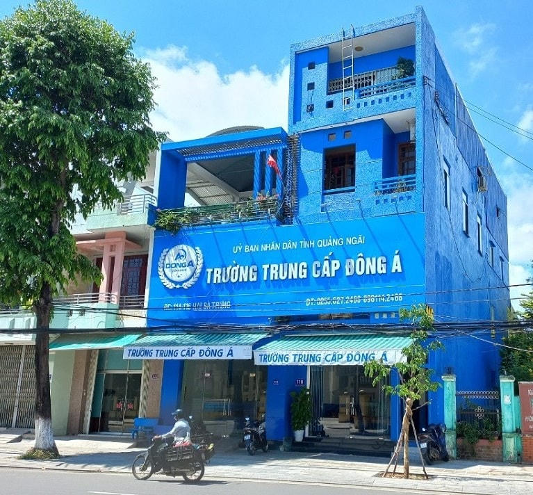 Một góc Trường Trung cấp Đông Á ở TP Quảng Ngãi.