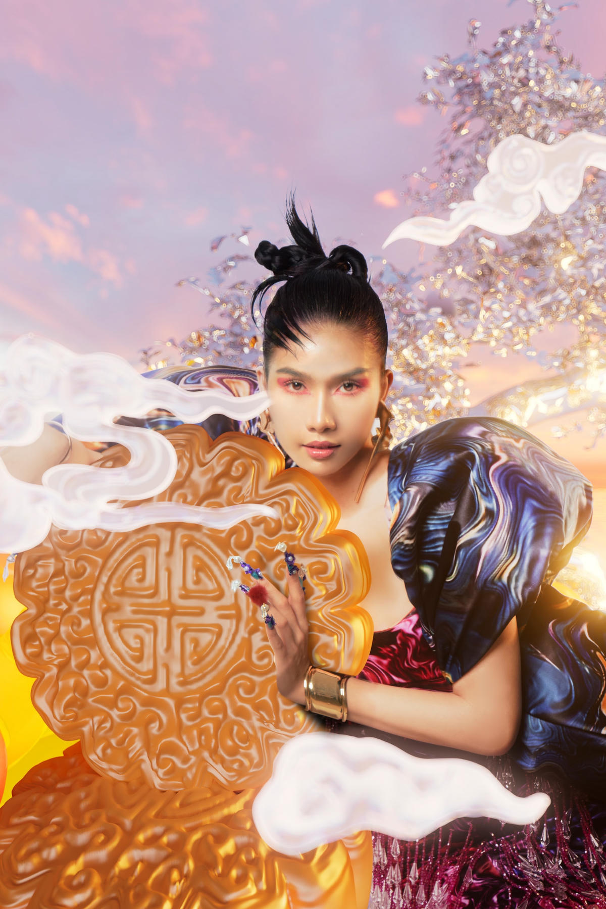 Á hậu Phương Anh đầy ma mị, huyền ảo trong bộ ảnh mới đón Trung thu