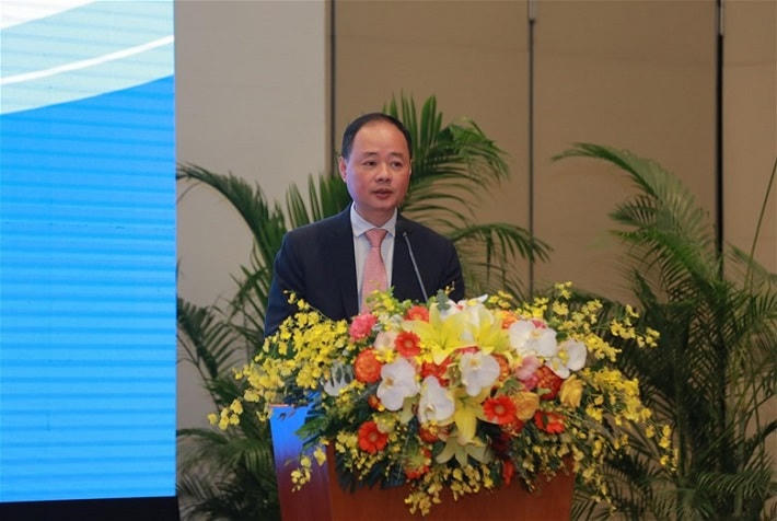 Ông Trần Hồng Thái, Thứ trưởng Bộ Khoa học và Công nghệ phát biểu tại hội thảo.