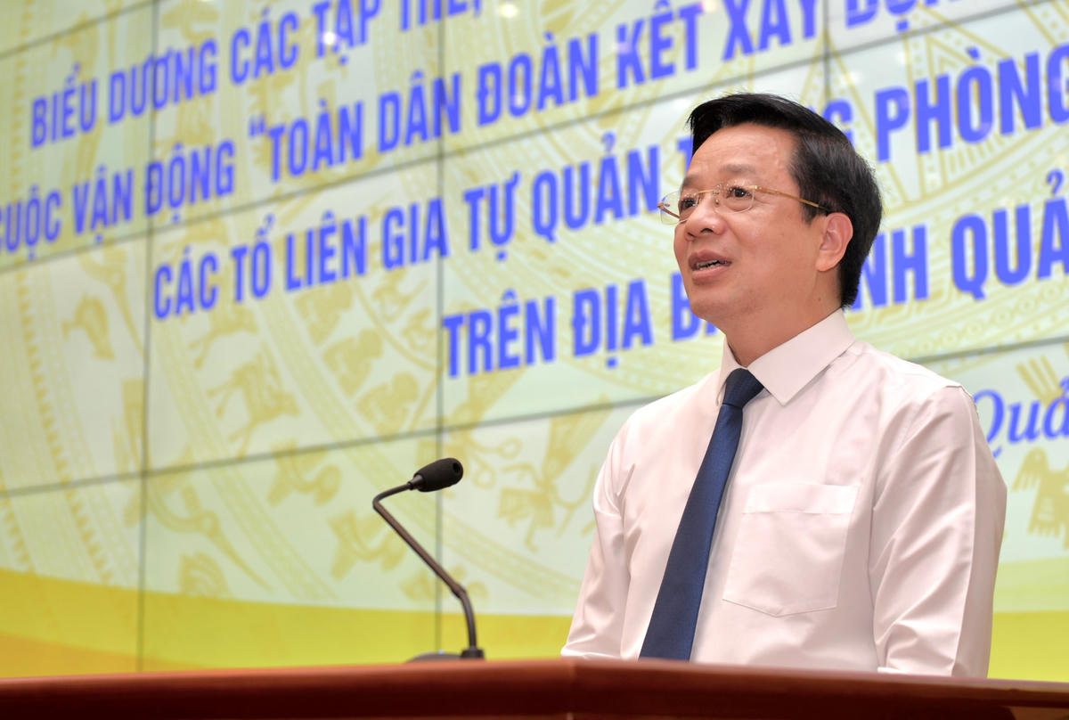 Chủ tịch Ủy ban MTTQ Việt Nam tỉnh Quảng Ninh Nguyễn Văn Hồi phát biểu khai mạc Hội nghị.