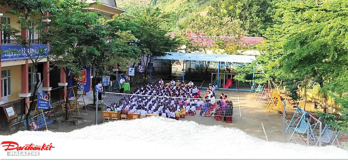 Một góc Trường PTDTBT Tiểu học ở xã Trà Leng.