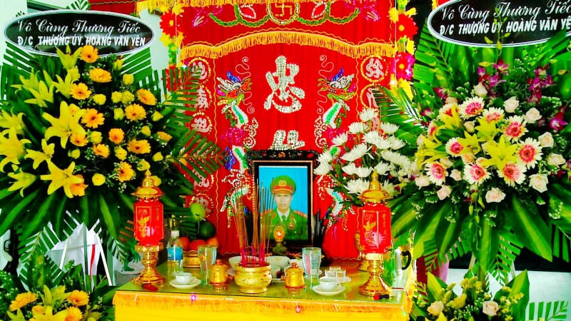 Di ảnh Thượng úy Hoàng Văn Yên.