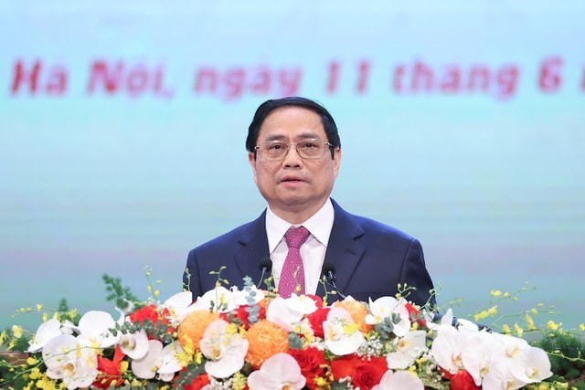 Thủ tướng Phạm Minh Chính phát biểu tại hội nghị.