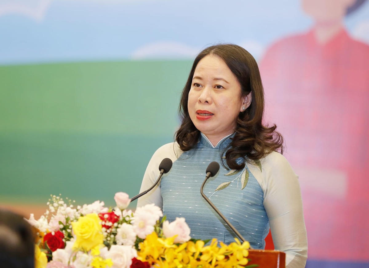 Phó Chủ tịch nước Võ Thị Ánh Xuân dự và phát biểu chỉ đạo tại Diễn đàn Nông dân Việt Nam lần thứ VII.