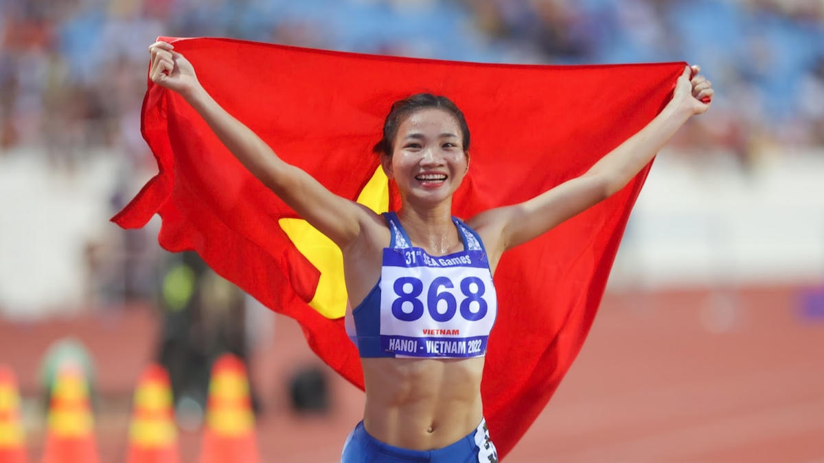 VĐV điền kinh Nguyễn Thị Oanh.  