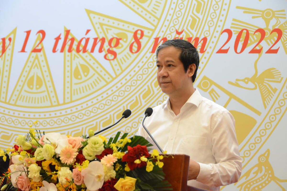 Bộ trưởng Bộ GDĐT Nguyễn Kim Sơn phát biểu tại Hội nghị.