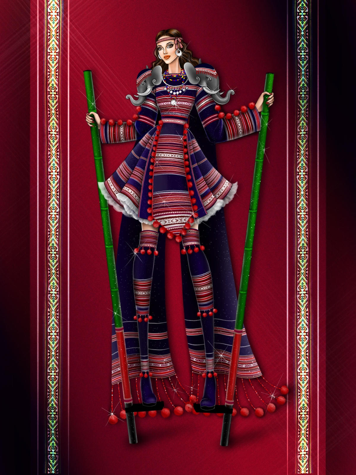 Huấn luyện viên trong phần thi Trang phục văn hóa dân tộc của cuộc thi Miss Grand Vietnam năm nay có nhà thiết kế Văn Thành Công, Việt Hùng, Vũ Việt Hà, Nguyễn Minh Tuấn, Nguyễn Tiến Truyển, Nguyễn Minh Công.