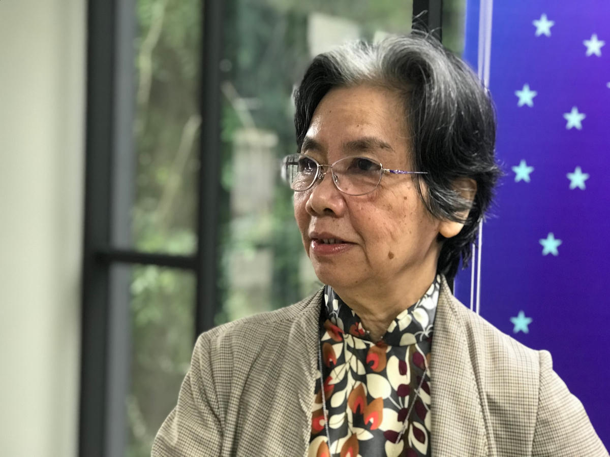 Nhà văn Lê Phương Liên.  Ảnh: Thư Hoàng.