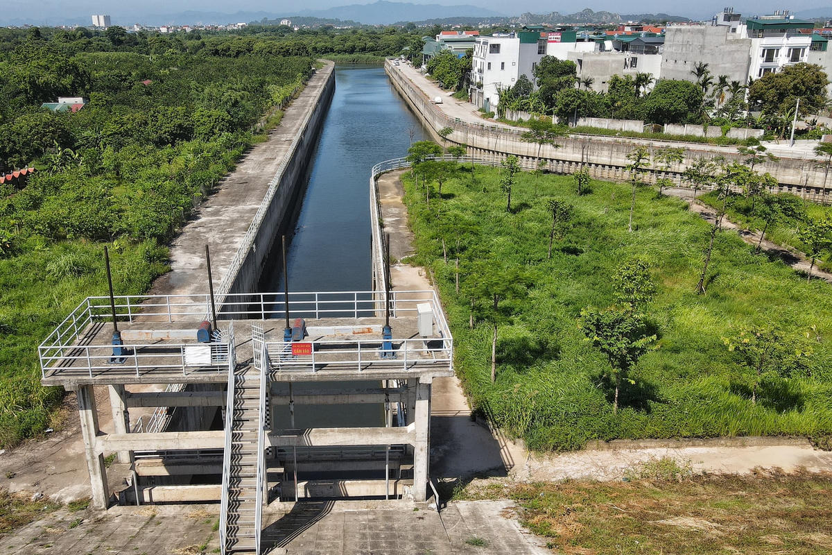 Hỗ trợ thoát nước cho khu vực quận Hà Đông, huyện Hoài Đức, Đan Phượng và một phần của quận Nam Từ Liêm.