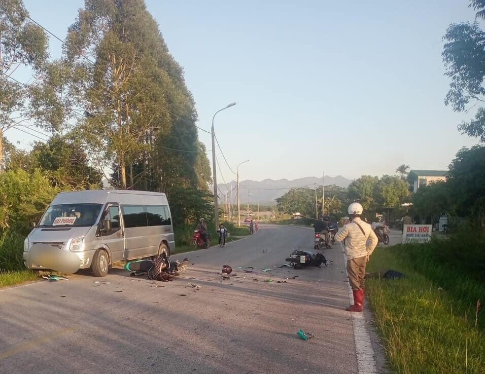 Hiện trường vụ tai nạn.
