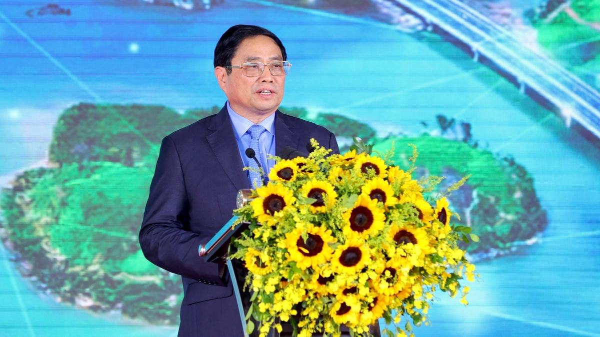 Thủ tướng Chính phủ Phạm Minh Chính phát biểu tại buổi lễ khánh thành.