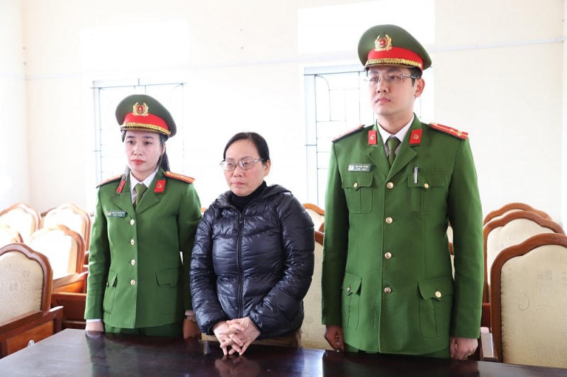 Đối tượng Hoàng Thị Liêu bị bắt giữ khi đang lẩn trốn ở Đồng Nai.