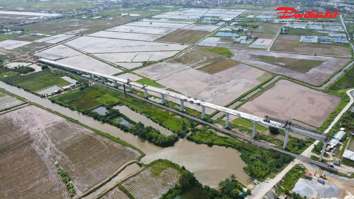 "Nhà thầu đang tích cực huy động các máy móc, phương tiện hiện đại và lực lượng công nhân thi công đảm bảo tiến độ hoàn thành dự án vào đầu quý I-2023", ông Trần Văn Pha, Giám đốc Ban điều hành Dự án đường ven biển Hải Phòng - Thái Bình nhấn mạnh.
