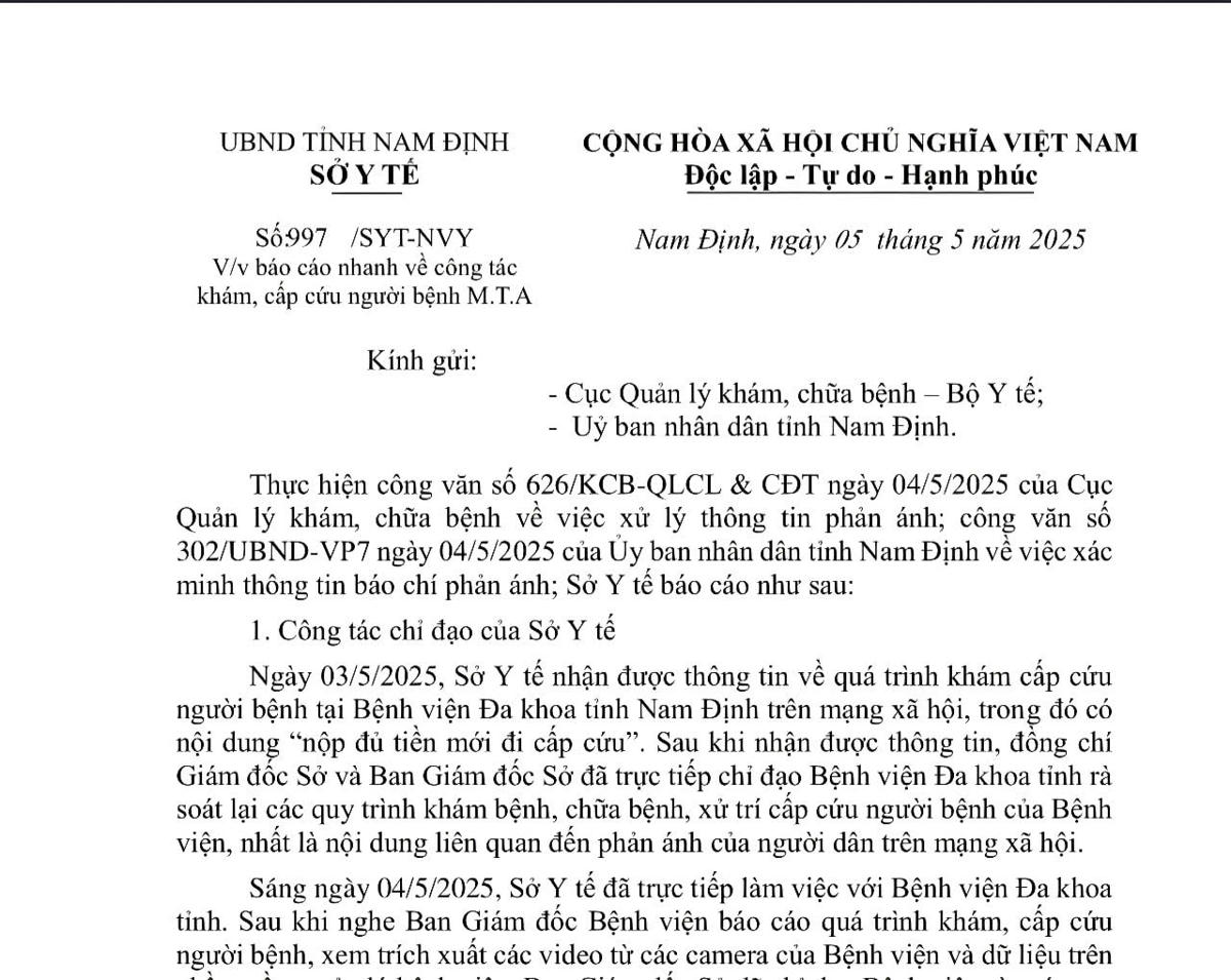 Báo cáo gửi cục