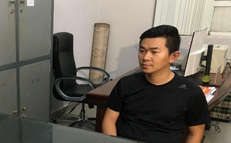 Đối tượng Huỳnh Hữu Tường - nhân vật chủ chốt đứng sau hoạt động Công ty Lộc Phúc tại cơ quan Công an. Ảnh: C.A. cung cấp.