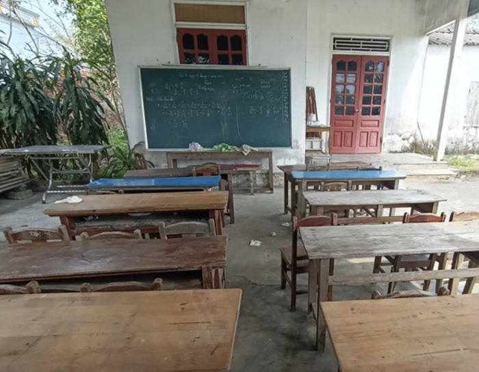 Ngôi nhà, nơi thầy Đ.M.T dạy thêm.