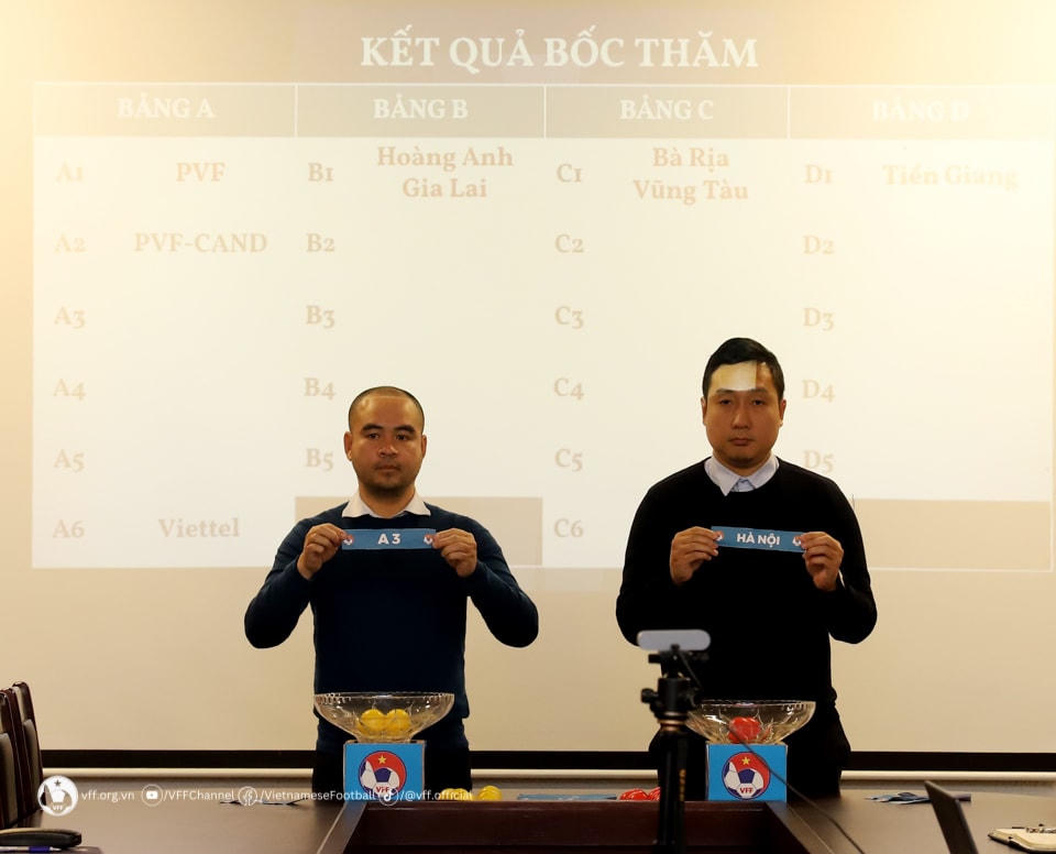 Bốc thăm xếp lịch thi đấu vòng loại giải bóng đá Vô địch U17 Quốc gia năm 2024. .Ảnh: VFF.