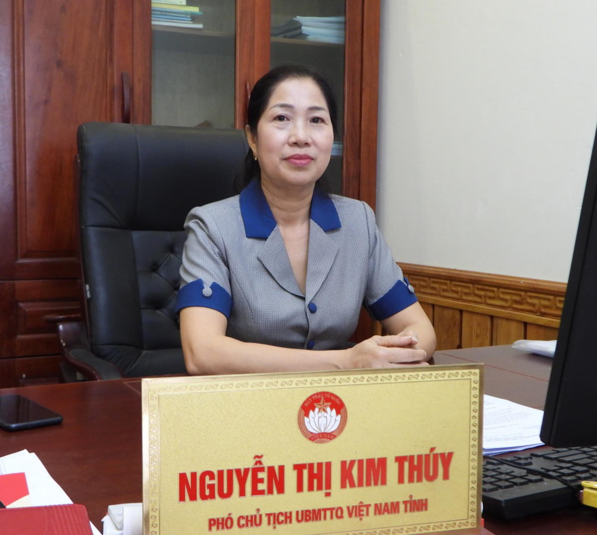 Bà Nguyễn Thị Kim Thúy, Phó Chủ tịch Ủy ban MTTQ tỉnh Hưng Yên.