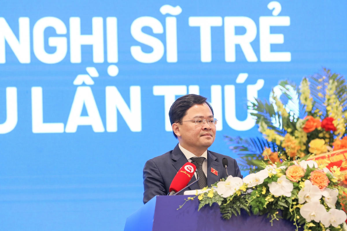 Chủ tịch Nhóm Đại biểu Quốc hội trẻ Việt Nam Nguyễn Anh Tuấn (Ảnh: Quang Vinh).