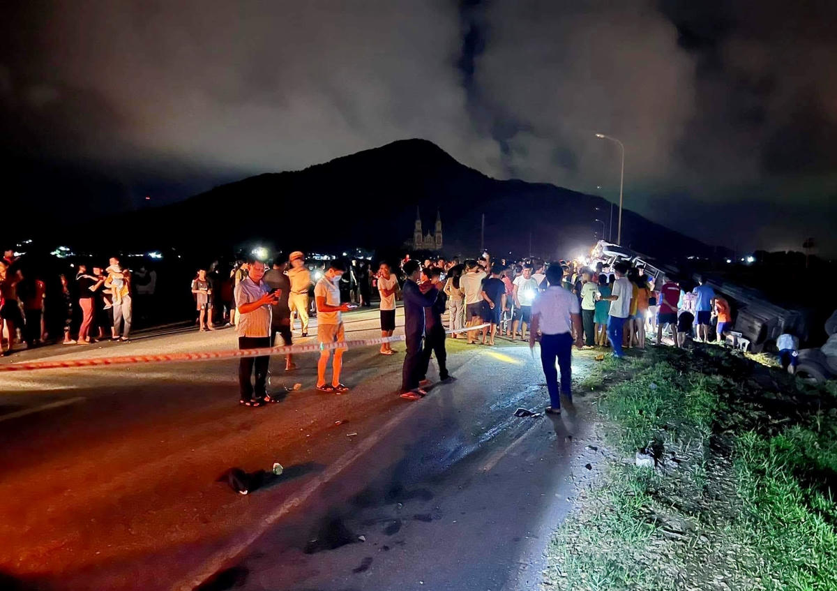 Hiện trường vụ tai nạn.