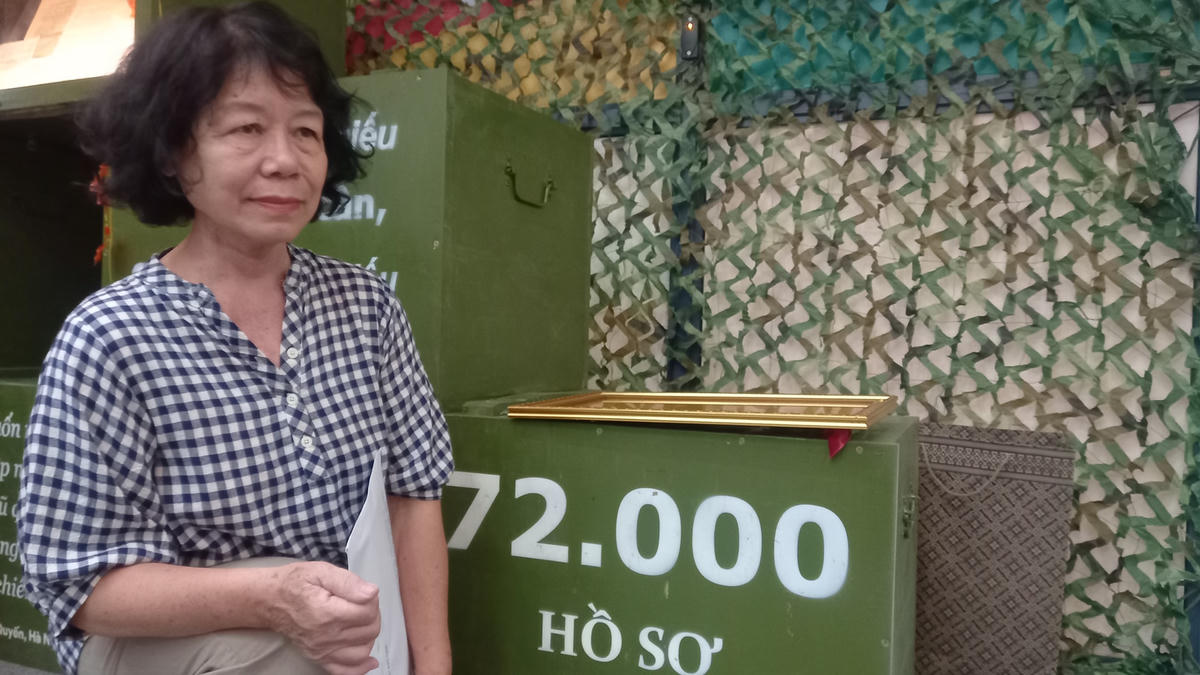 Bà Đặng Thị Kim Trâm, em gái liệt sĩ Đặng Thùy Trâm.