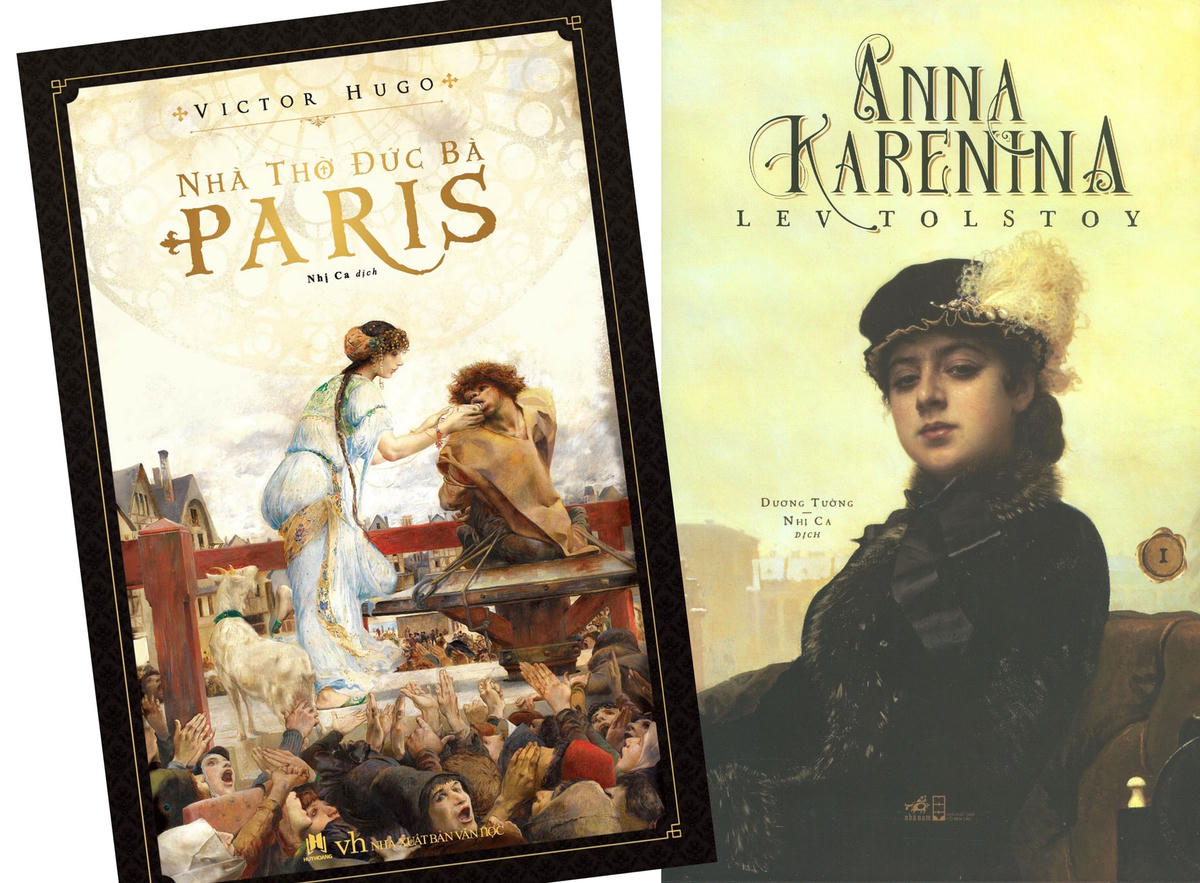 Hai tác phẩm kinh điển "Nhà thờ Đức Bà Paris” và “Anna Karenina” được Nhị Ca dịch, đến nay vẫn được tái bản.  