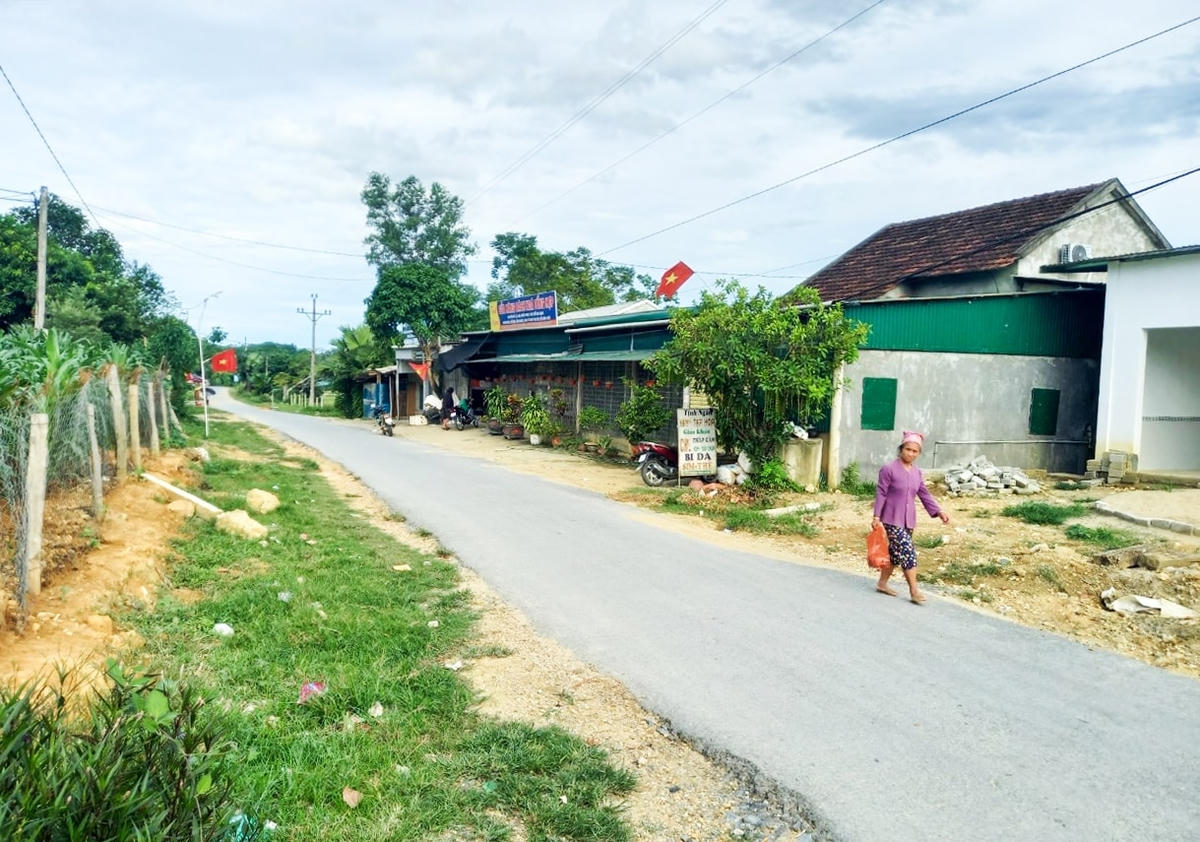 Một góc xã tái định cư Ngọc Lâm.