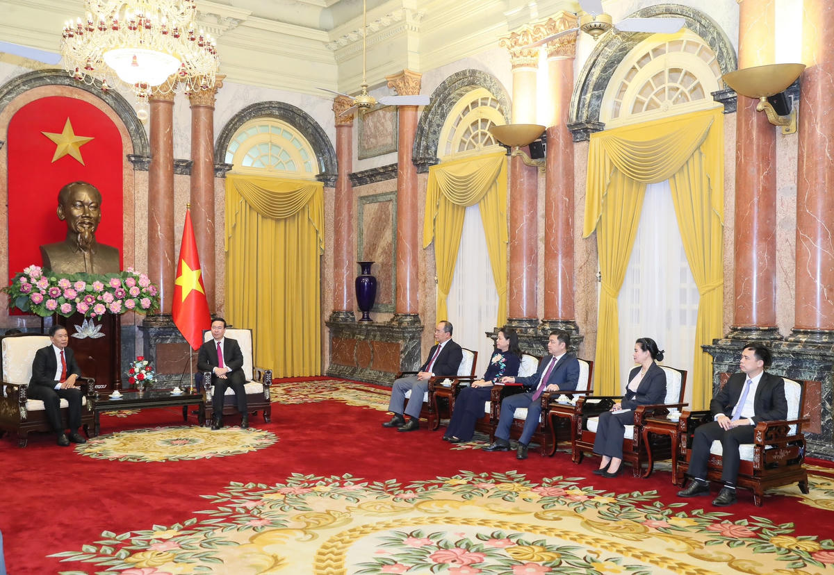 Quang cảnh buổi tiếp. Ảnh: Quang Vinh.